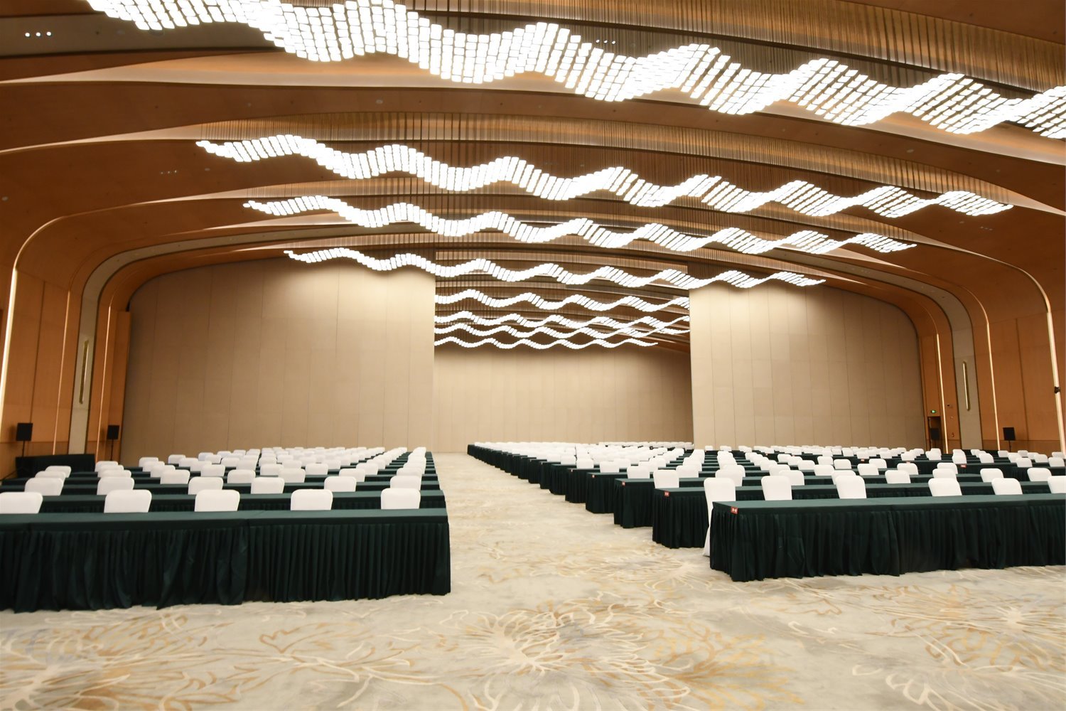 Ultra-high operable partition wall in convention center