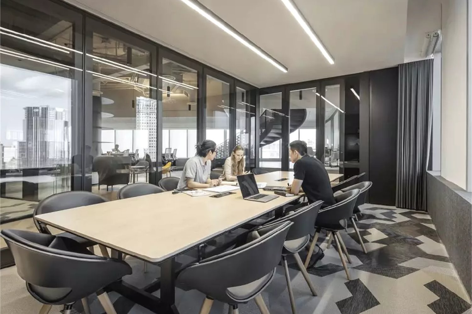 b h office partition project